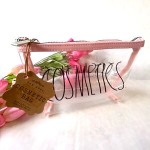 Rae Dunn Pink Clear Makeup Bag